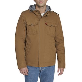 Men's Levi's® Cotton Hooded Quilt Lined Trucker Jacket