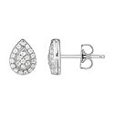 Sterling Silver Diamond Earrings