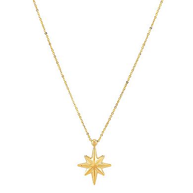 10k Gold Cable Chain Star Pendant Necklace