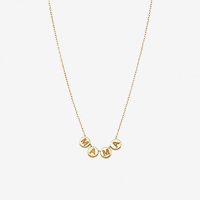 10k Gold MAMA Engraved Necklace