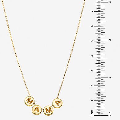 10k Gold MAMA Engraved Necklace