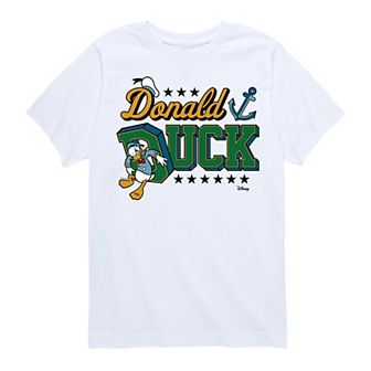Disney's Mickey Mouse & Friends Donald Duck Boys 8-20 Collegiate Graphic Tee