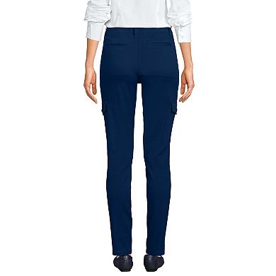 Women's Lands' End Mid Rise Slim Cargo Chino Pants