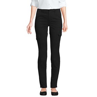 Women's Lands' End Mid Rise Slim Cargo Chino Pants