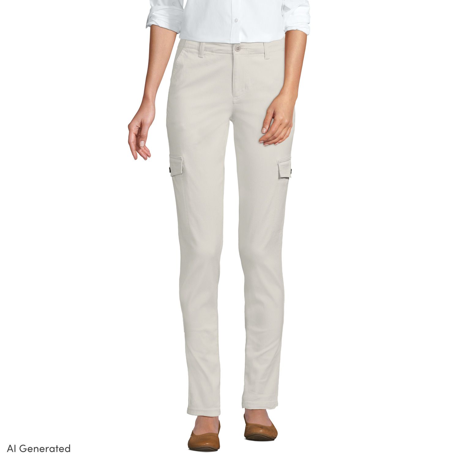 thumbnail image 2 of Lands' End Men's Traditional Plain Front Chino Pants – 299560 – Choose Size & Color 2 of 3