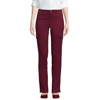 Women's Lands' End Mid Rise Slim Cargo Chino Pants