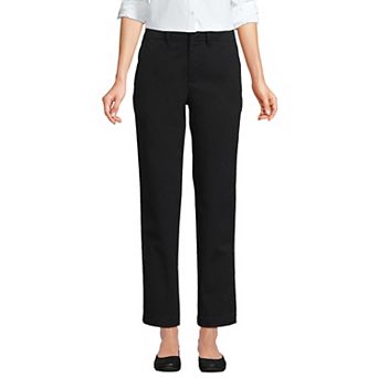Women's Lands' End Mid Rise Classic Straight Leg Chino Ankle Pants