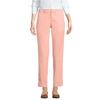 Women's Lands' End Mid Rise Classic Straight Leg Chino Ankle Pants
