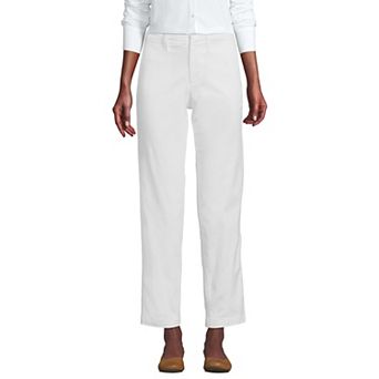 Women's Lands' End Mid Rise Classic Straight Leg Chino Ankle Pants