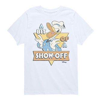 Disney's Mickey Mouse & Friends Donald Duck Boys 8-20 Bit Of A Show Off Graphic Tee