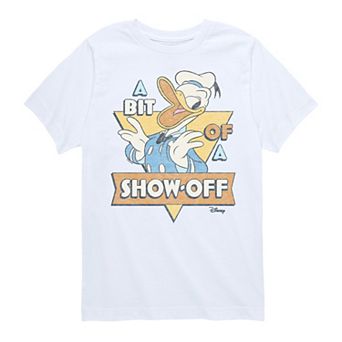 Disney's Mickey Mouse & Friends Donald Duck Boys 8-20 Bit Of A Show Off Graphic Tee