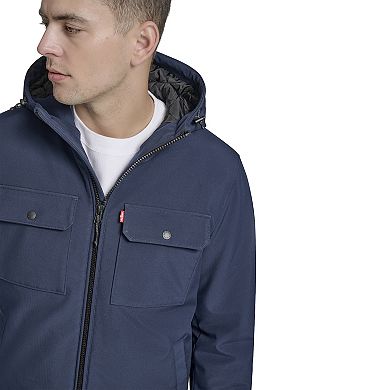 Men's Levi's® Soft Shell Quilt Lined Hooded Storm Coat