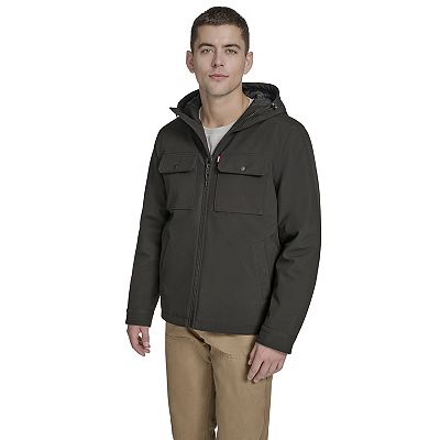Men's Levi's® Soft Shell Quilt Lined Hooded Storm Coat