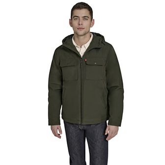 Men's Levi's® Soft Shell Quilt Lined Hooded Storm Coat