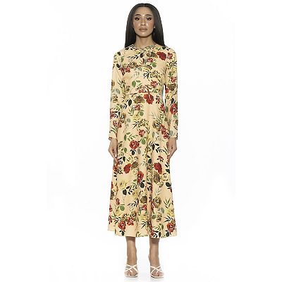 slim fit dress slacks Fit and Flare Maxi Dress-Long Sleeves-Casual or Semi-Formal-Elegant  Cottagecore Dress – ElysiaBliss main image 1