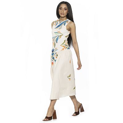 Women's ALEXIA ADMOR Lyle Crewneck Fit And Flare Midi Tank Top Dress