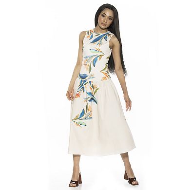 Women's ALEXIA ADMOR Lyle Crewneck Fit And Flare Midi Tank Top Dress