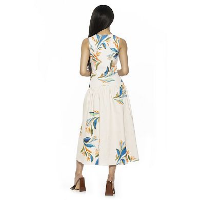 Women's ALEXIA ADMOR Lyle Crewneck Fit And Flare Midi Tank Top Dress