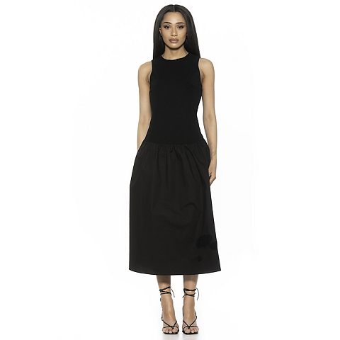 Женские платья ALEXIA Women's ALEXIA ADMOR Lyle Crewneck Fit And Flare Midi Tank Top Dress