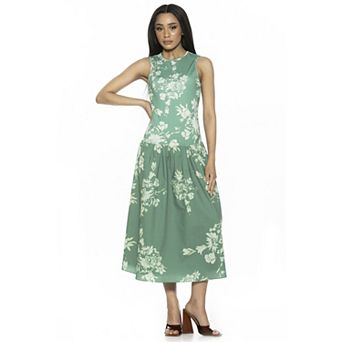 Women's ALEXIA ADMOR Lyle Crewneck Fit And Flare Midi Tank Top Dress