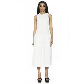Women's ALEXIA ADMOR Lyle Crewneck Fit And Flare Midi Tank Top Dress