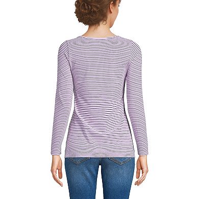 Women's Lands' End Lightweight Scoopneck Long-Sleeve Tee