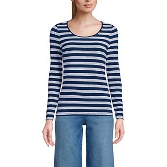 Women's Lands' End Lightweight Scoopneck Long-Sleeve Tee