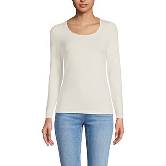 Women's Lands' End Lightweight Scoopneck Long-Sleeve Tee