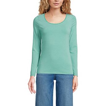 Women's Lands' End Lightweight Scoopneck Long-Sleeve Tee