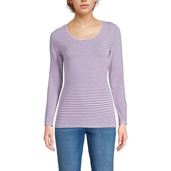 Women's Lands' End Lightweight Scoopneck Long-Sleeve Tee