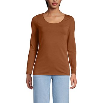 Women's Lands' End Lightweight Scoopneck Long-Sleeve Tee