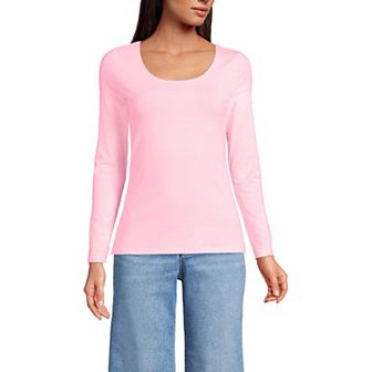 Women's Lands' End Lightweight Scoopneck Long-Sleeve Tee