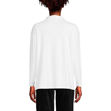Women's Lands' End Sport Knit Johnny Collar Top