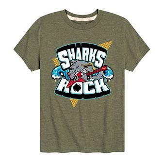 Boys 8-20 Sharks Rock Graphic Tee