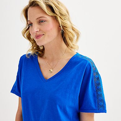 Women's Sonoma Goods For Life® Lace Dolman Tee