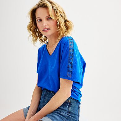 Women's Sonoma Goods For Life® Lace Dolman Tee