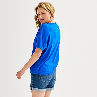 Women's Sonoma Goods For Life® Lace Dolman Tee