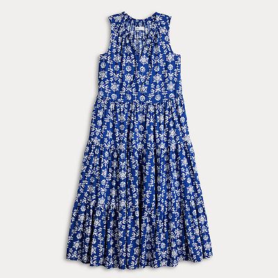 black patterned maxi dress Petal and Pup Women's Naira Pleated Maxi Dress