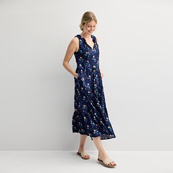 Women's Croft & Barrow® Flowy Sleeveless Tiered Maxi Dress