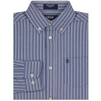 Boys 8-20 IZOD Printed Long Sleeve Stretch Button Up Shirt