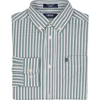 Boys 8-20 IZOD Printed Long Sleeve Stretch Button Up Shirt
