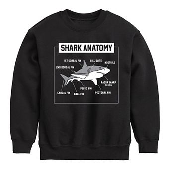 Boys 8-20 Shark Anatomy Fleece Sweatshirt