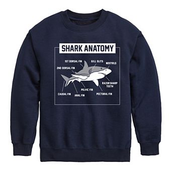 Boys 8-20 Shark Anatomy Fleece Sweatshirt
