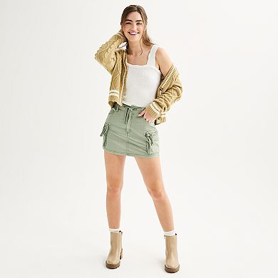 Juniors' SO® Pull-On Cargo Mini Skort