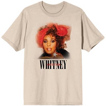 Juniors' Whitney Houston Close Up Graphic Tee