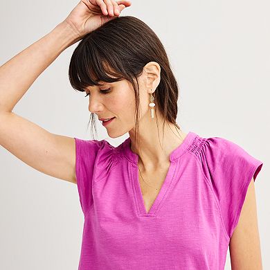 Women's Sonoma Goods For Life® Smocked Ruffle Sleeve Top