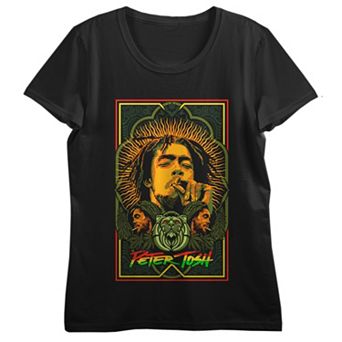 Juniors' Peter Tosh Poster Art Graphic Tee
