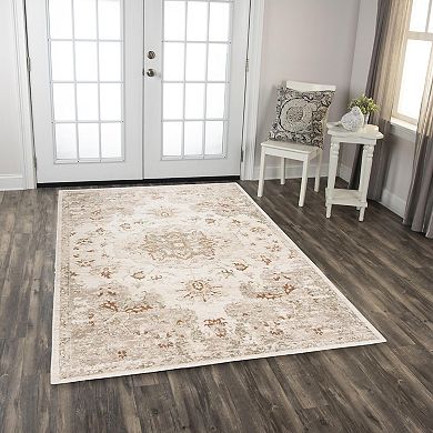 Alora Decor Oscar Beige Boho Medallion Area Rug