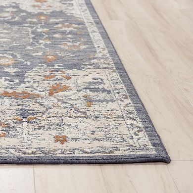Alora Decor Otis Blue Boho Medallion Area Rug