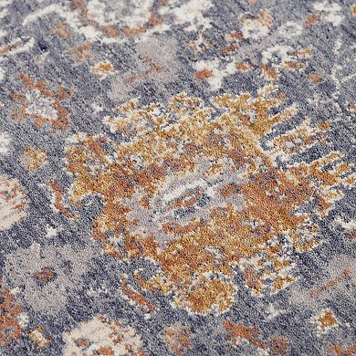 Alora Decor Luz Blue Boho Patterned Area Rug